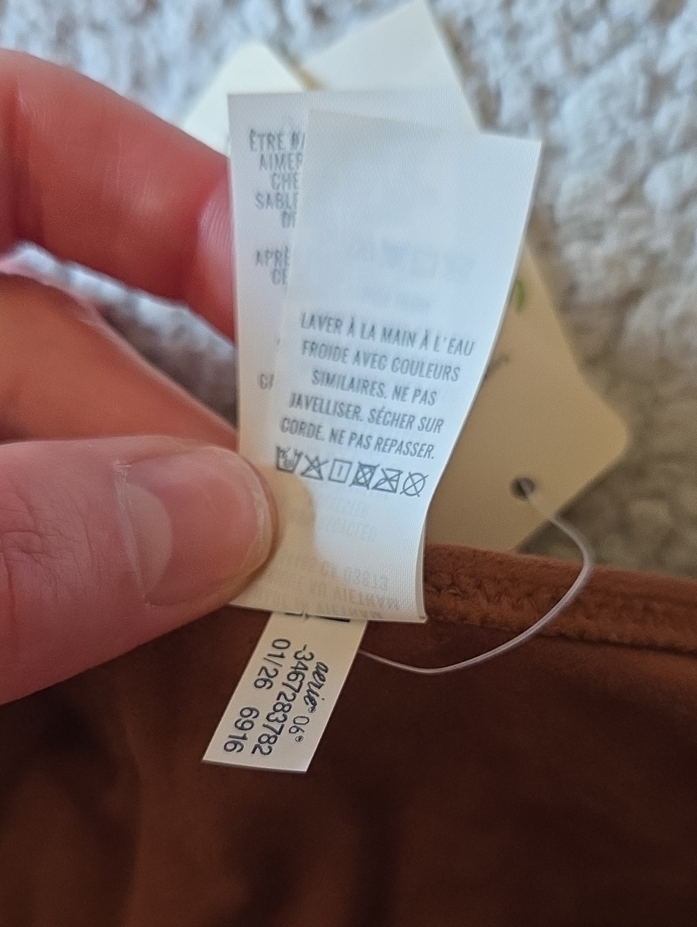 NWT Aerie Happy Cheeks Suede Bikini Bottoms in Horizon - Picture 6 of 14